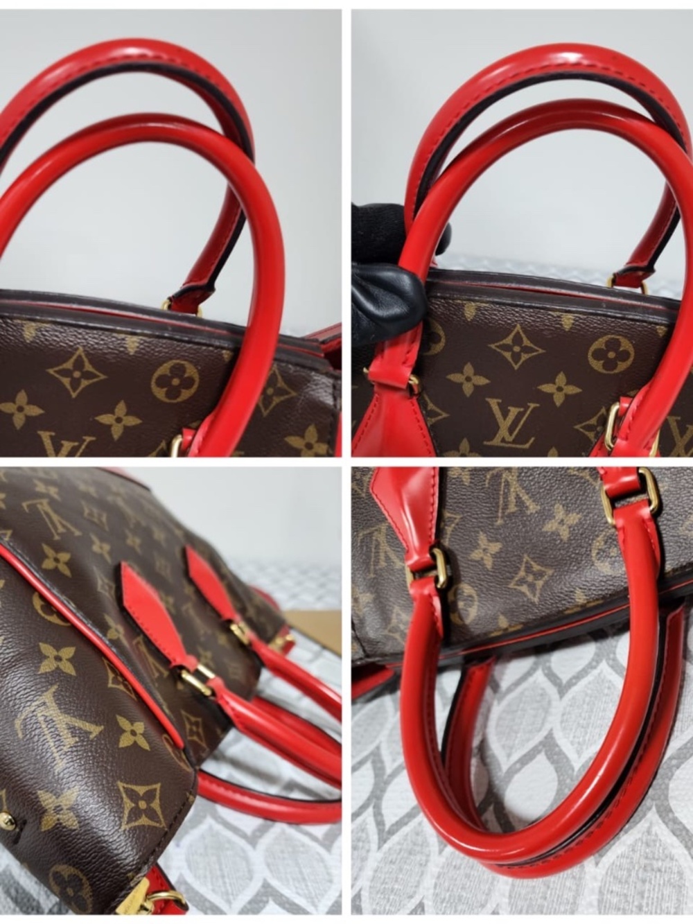 Authentic LOUIS VUITTON Phenix Monogram Canvas Shoulder Bag Brown/Red - Picture 6 of 16
